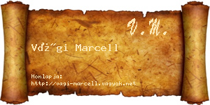 Vági Marcell névjegykártya